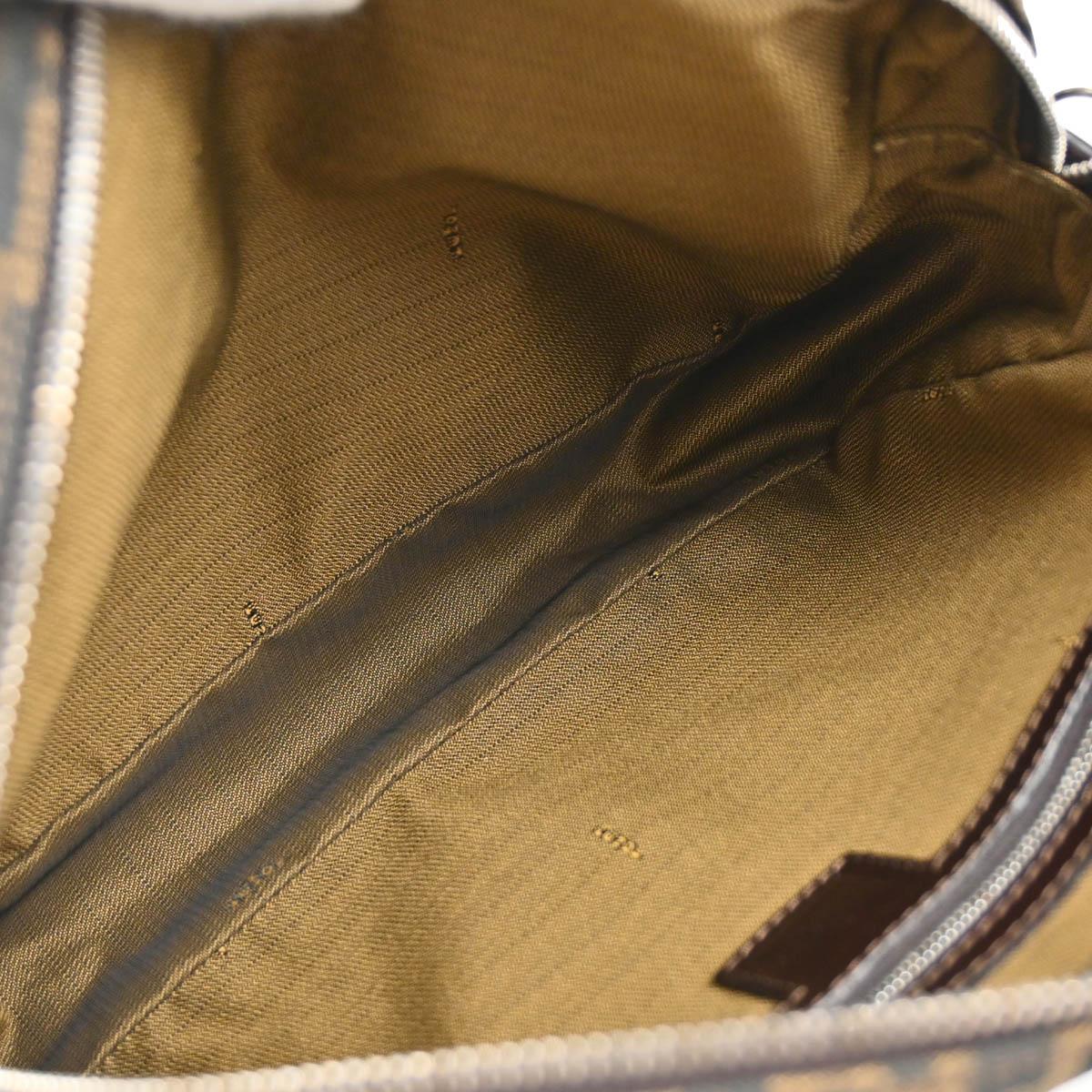 Fendi 1990s Brown Zucca 2way Shoulder Handbag - Image 8