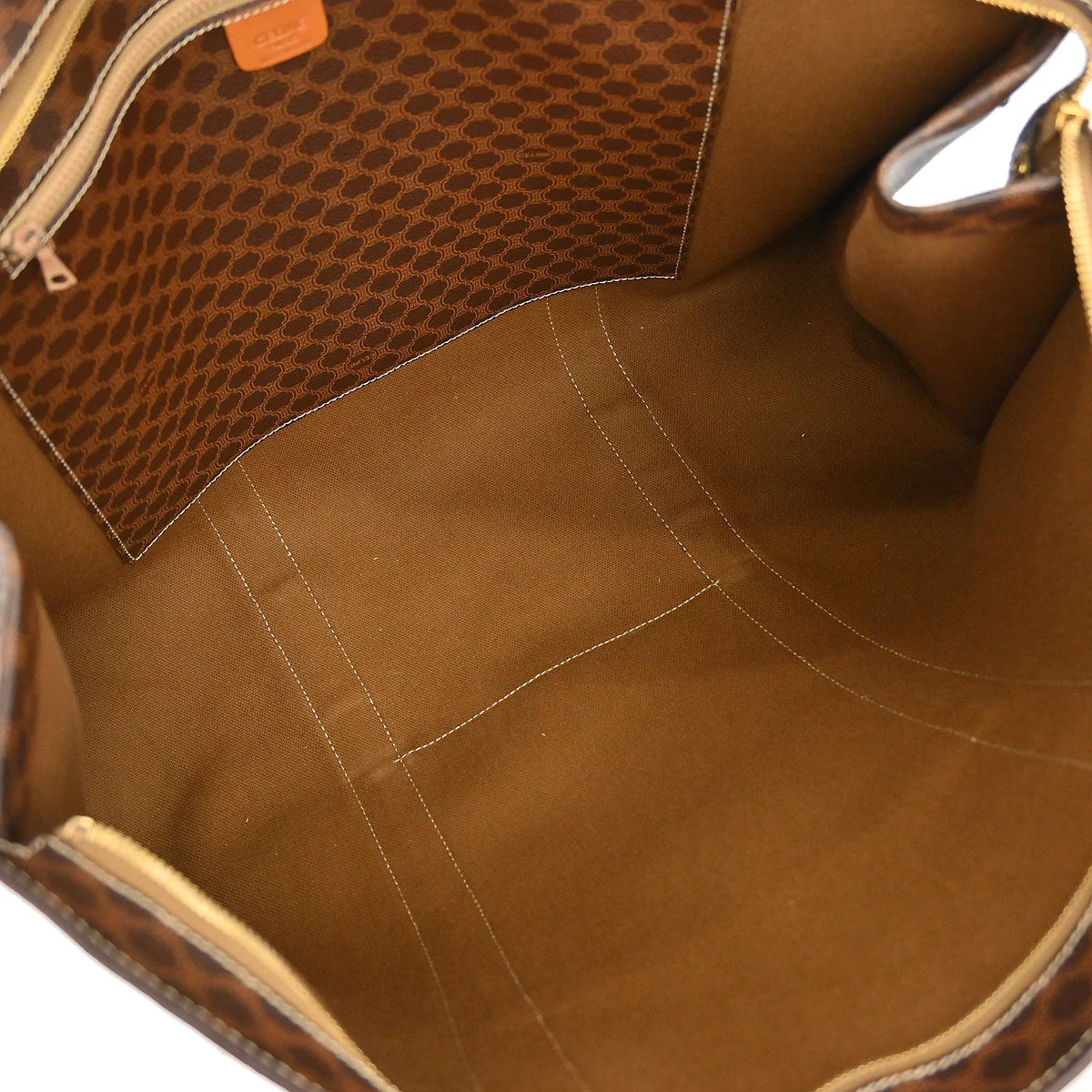 Celine Brown Macadam Shoulder Tote Bag - Image 7