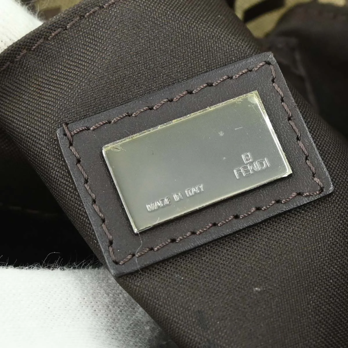 Fendi Brown Zucchino Handbag - Image 9