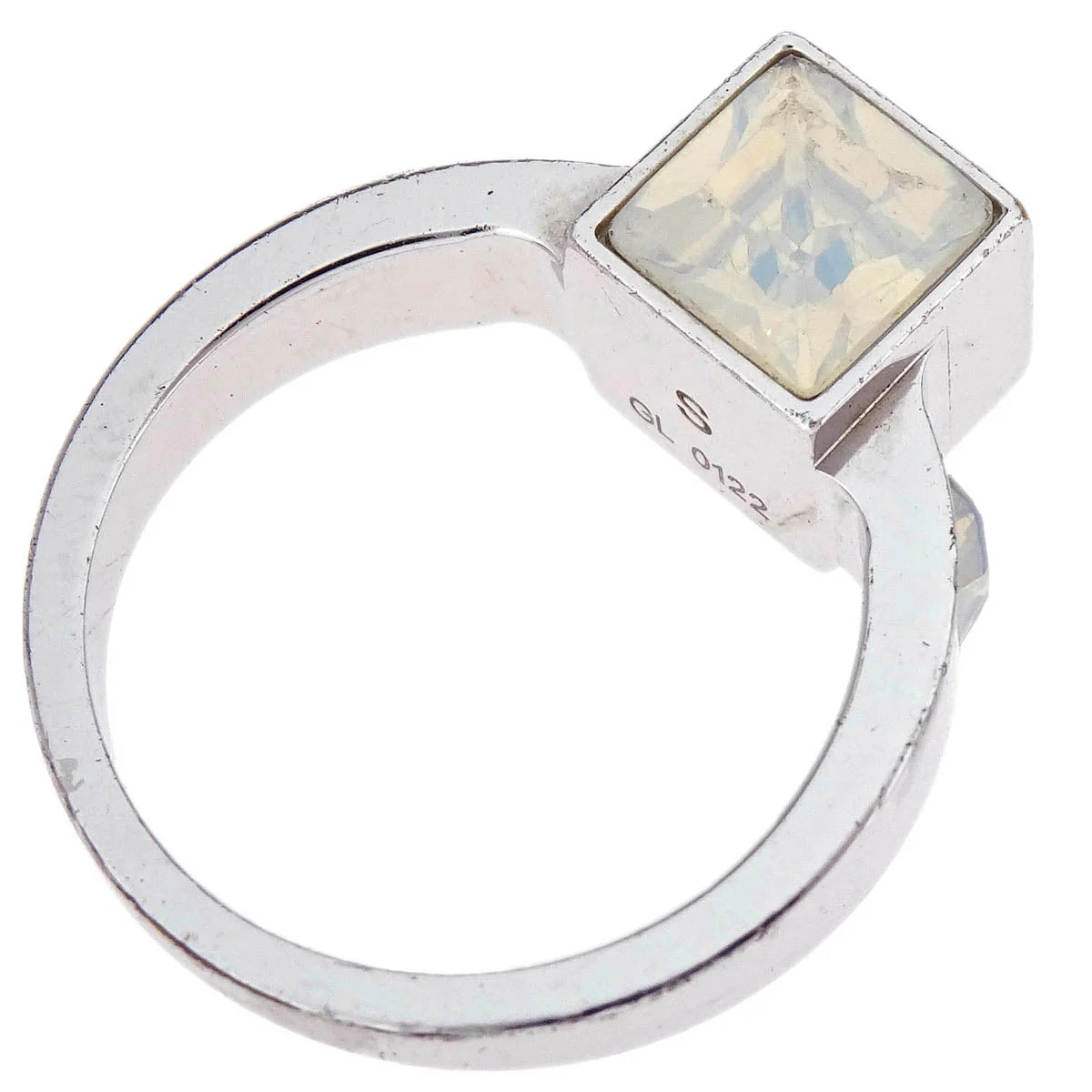 Louis Vuitton 2012 Burg Gamble Ring Rhinestone Silver #S #46 #6 - Image 2