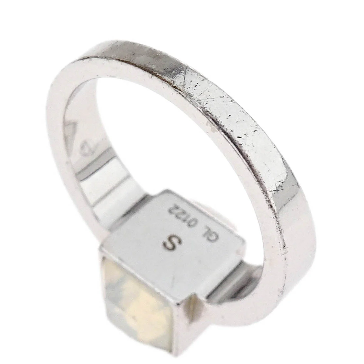 Louis Vuitton 2012 Burg Gamble Ring Rhinestone Silver #S #46 #6 - Image 4