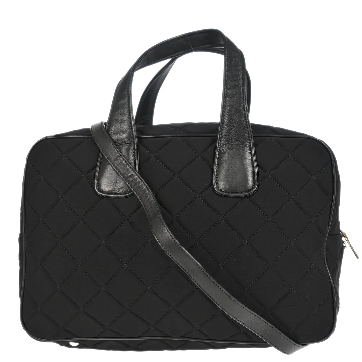 Prada Black Nylon 2way Shoulder Handbag - Image 2