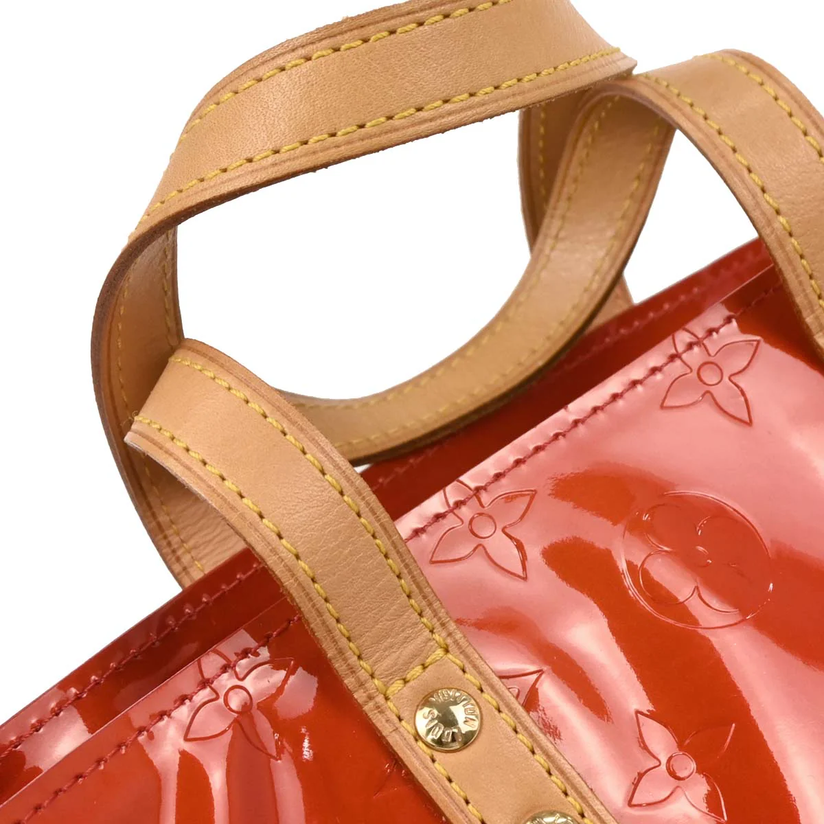Louis Vuitton 2001 Red Vernis Reade PM Tote Handbag M91088 - Image 6