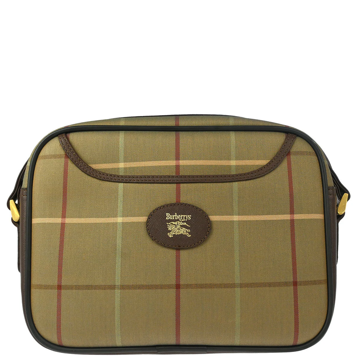 Burberrys Brown Check Shoulder Bag