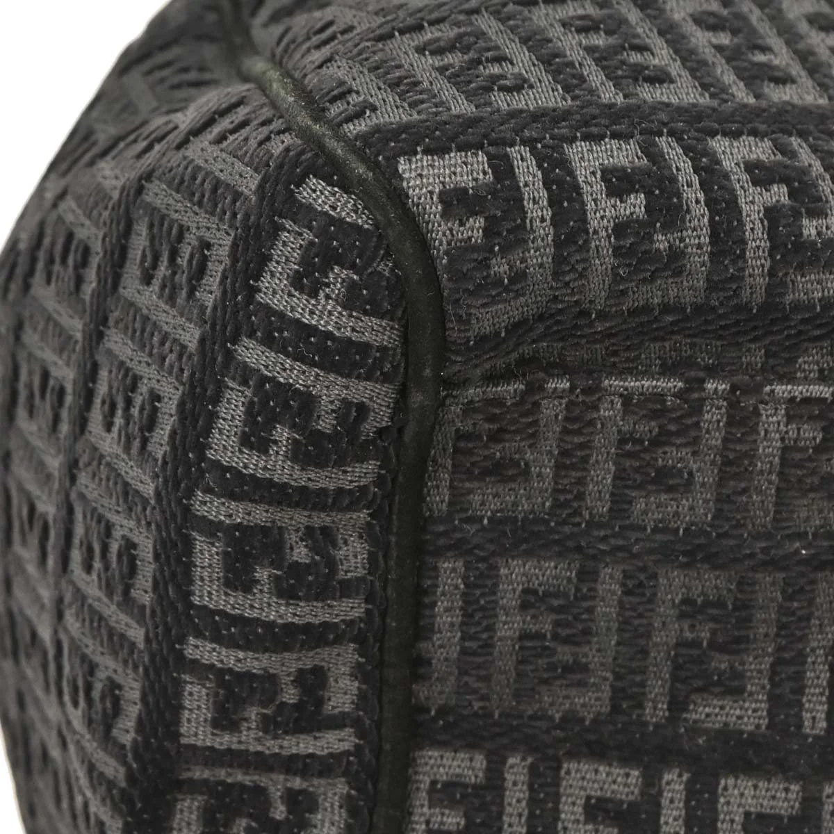 Fendi Black Gray Zucchino Tote Handbag - Image 4