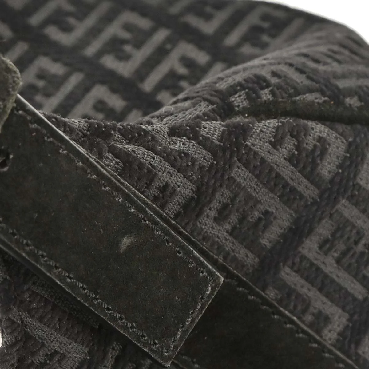 Fendi Black Gray Zucchino Tote Handbag - Image 6