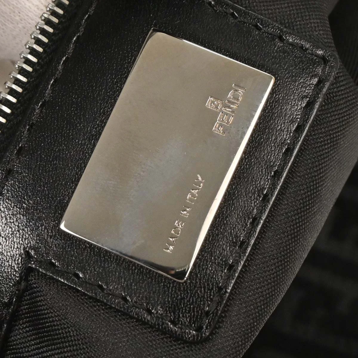Fendi Black Gray Zucchino Tote Handbag - Image 9
