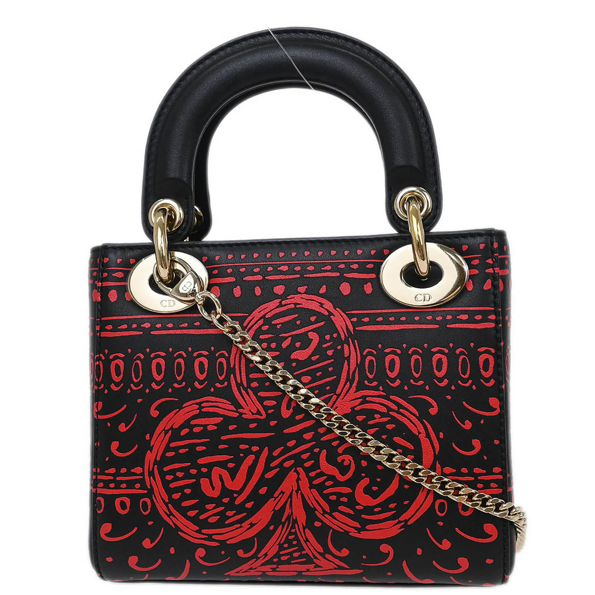 Christian Dior Black Small Lady Dior Playing Cards 2way Shoulder Handbag - Image 2