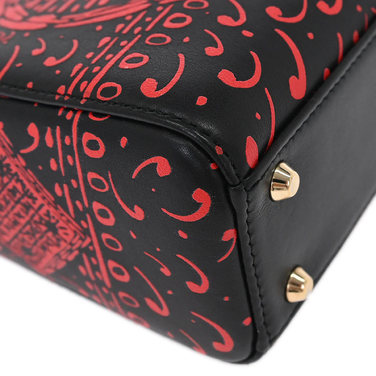 Christian Dior Black Small Lady Dior Playing Cards 2way Shoulder Handbag - Image 4