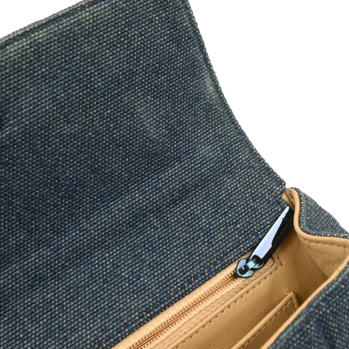 Chanel 2000-2001 Blue Denim Top Handle Mademoiselle Lock Handbag - Image 7