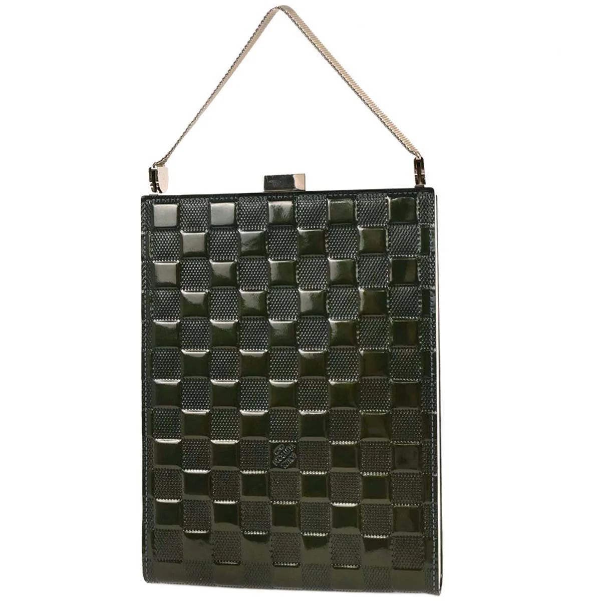Louis Vuitton 2000 Green Damier Vernis Ange Bleu GM Handbag M92105 - Image 2