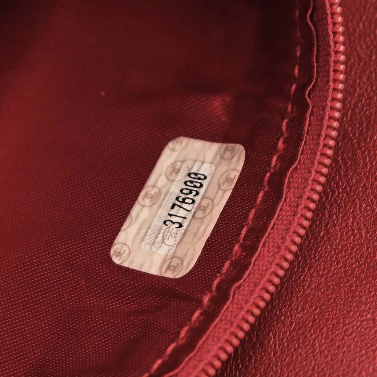 Chanel Red Lambskin Shoulder Bag - Image 12