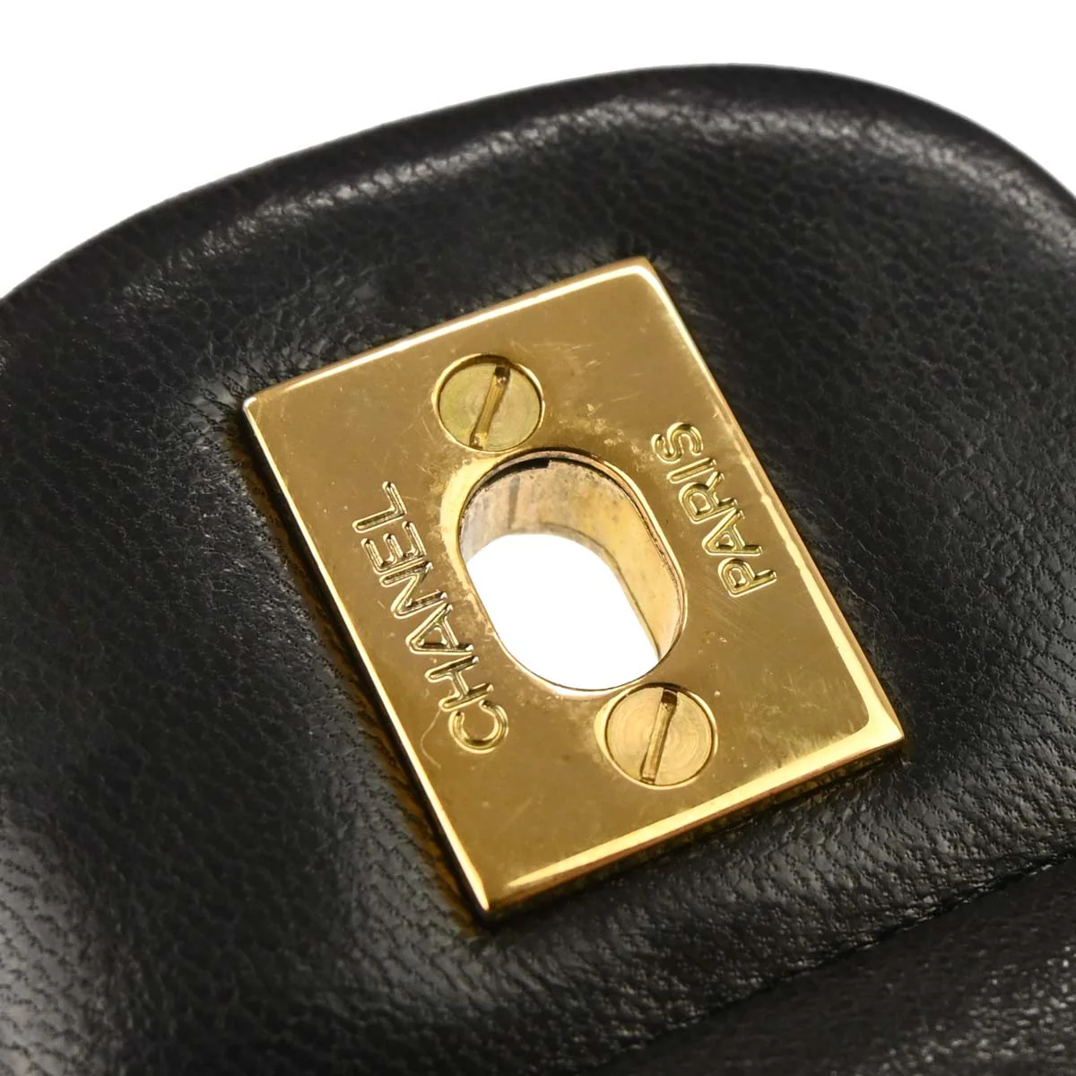 Chanel 1994-1996 Black Lambskin Small Classic Double Flap Shoulder Bag - Image 7