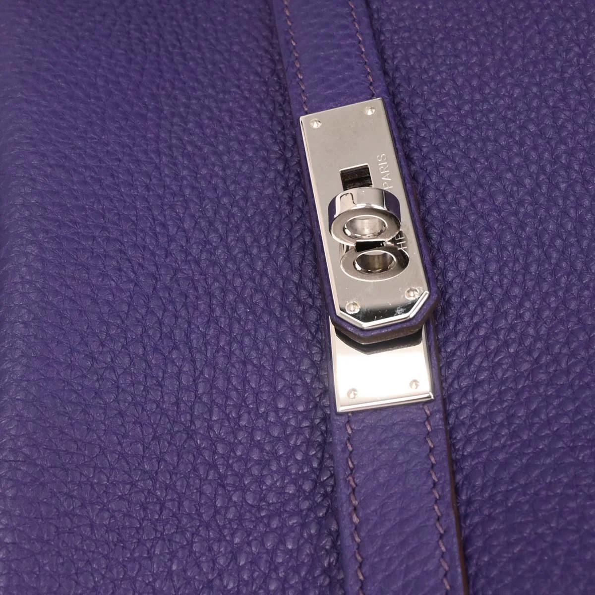 Hermes 2010 Iris Taurillon Clemence Jypsiere 28 Shoulder Bag - Image 5