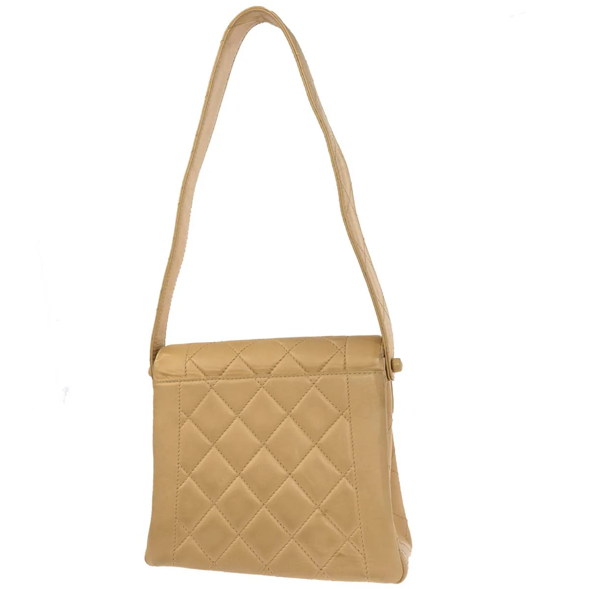 Chanel 1997-1999 Beige Lambskin Handbag - Image 2