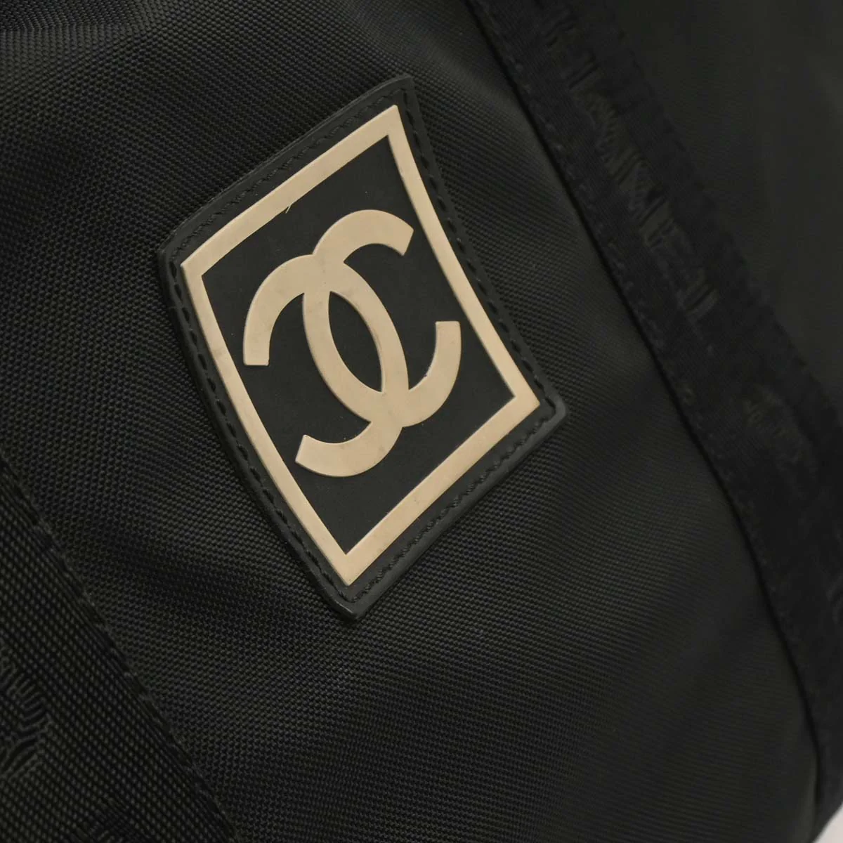 Chanel 2001-2003 Black Nylon Sport Line Duffle Gym Handbag - Image 4