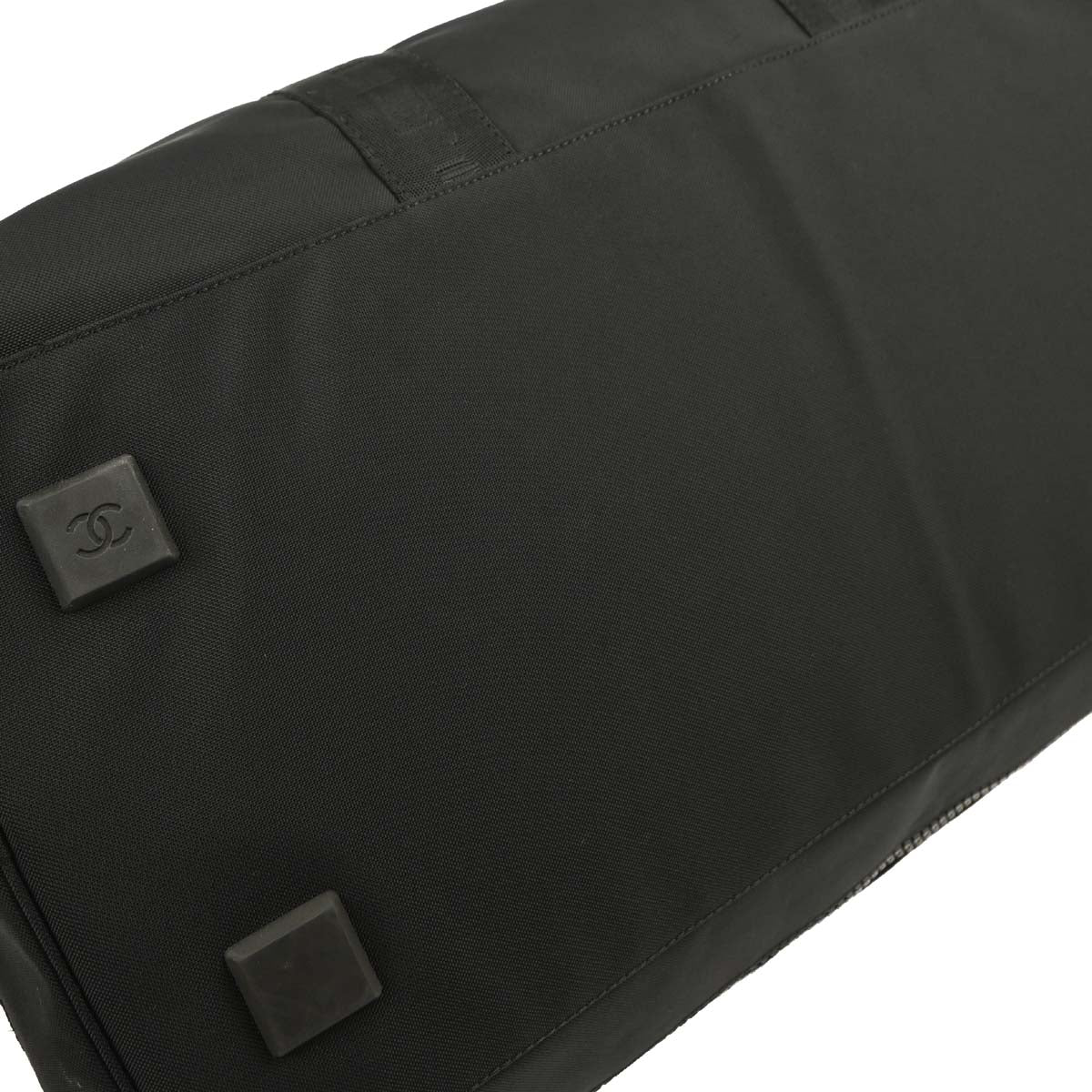 Chanel 2001-2003 Black Nylon Sport Line Duffle Gym Handbag - Image 5