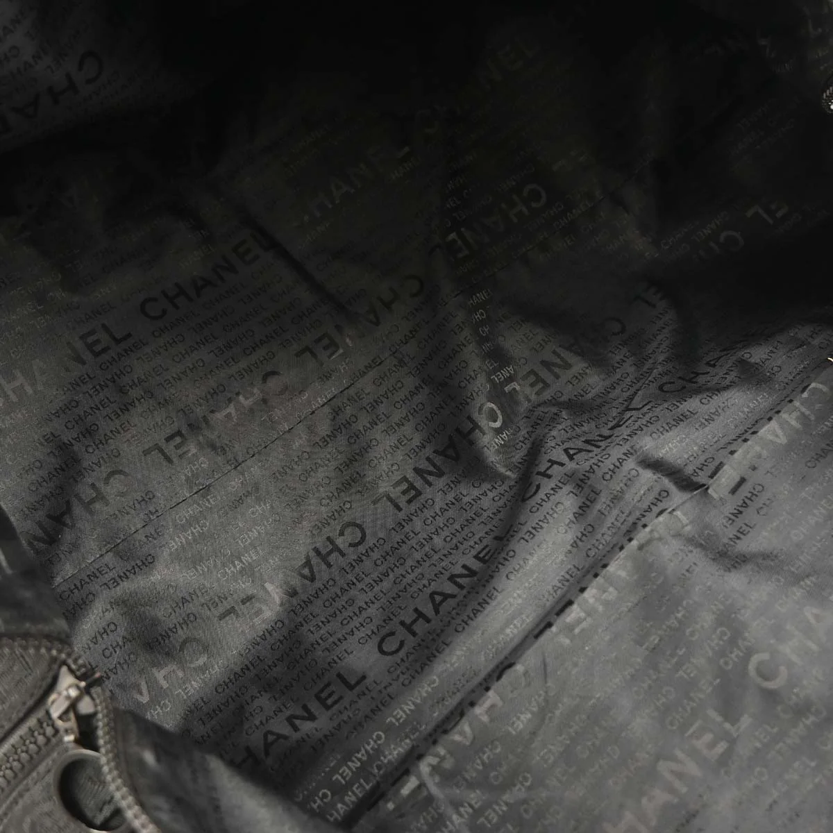 Chanel 2001-2003 Black Nylon Sport Line Duffle Gym Handbag - Image 8