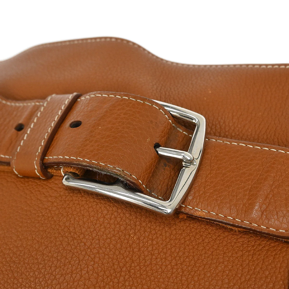 Hermes 2009 Gold Taurillon Clemence Sac Yohji Crossbody Messenger Bag - Image 5