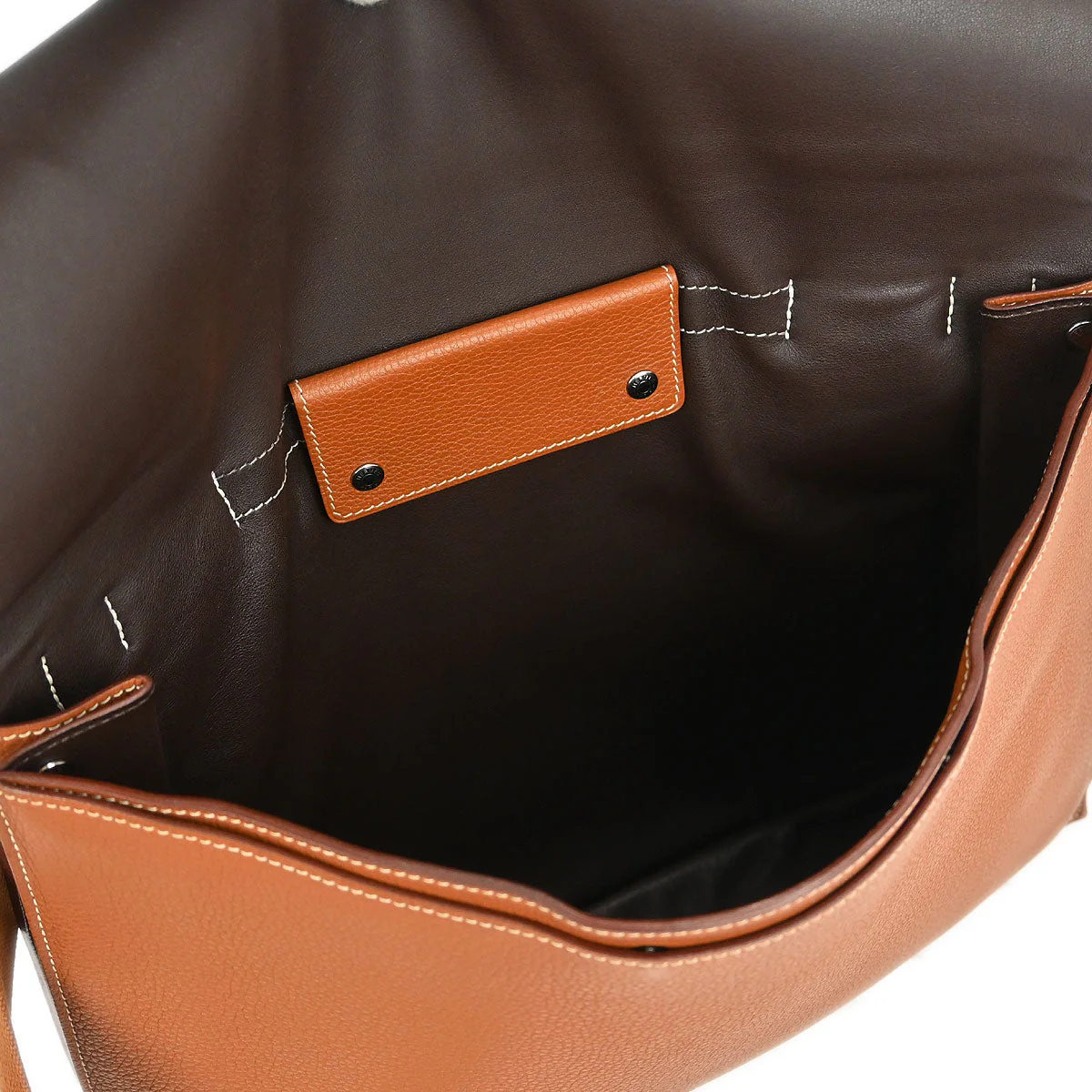 Hermes 2009 Gold Taurillon Clemence Sac Yohji Crossbody Messenger Bag - Image 7