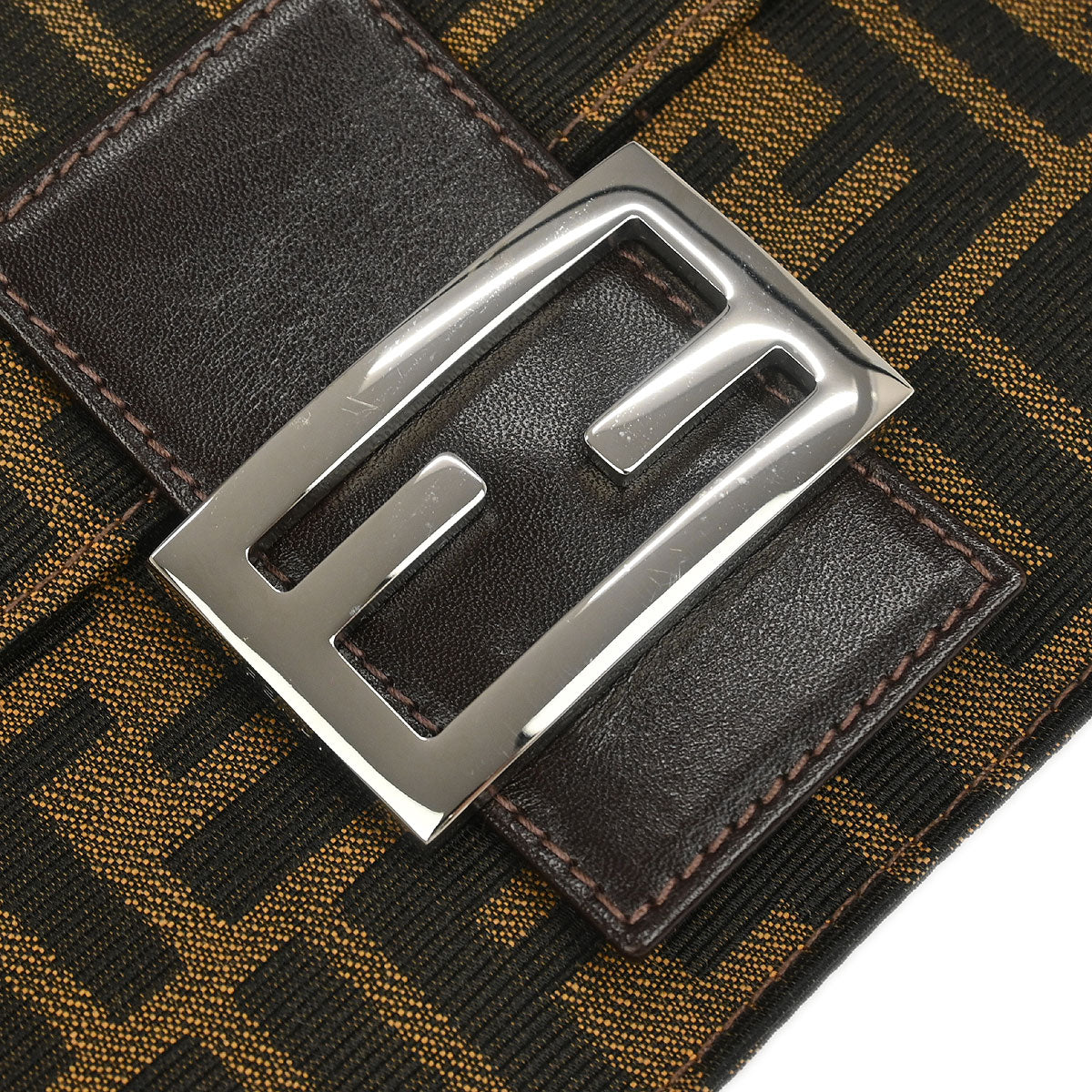 Fendi Brown Zucca Clutch Bag - Image 4