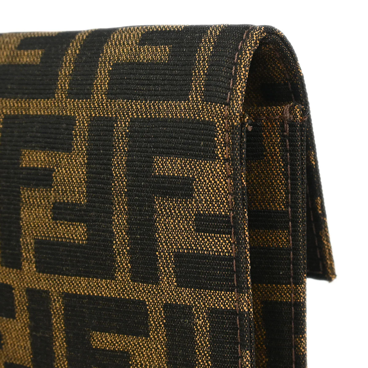 Fendi Brown Zucca Clutch Bag - Image 5