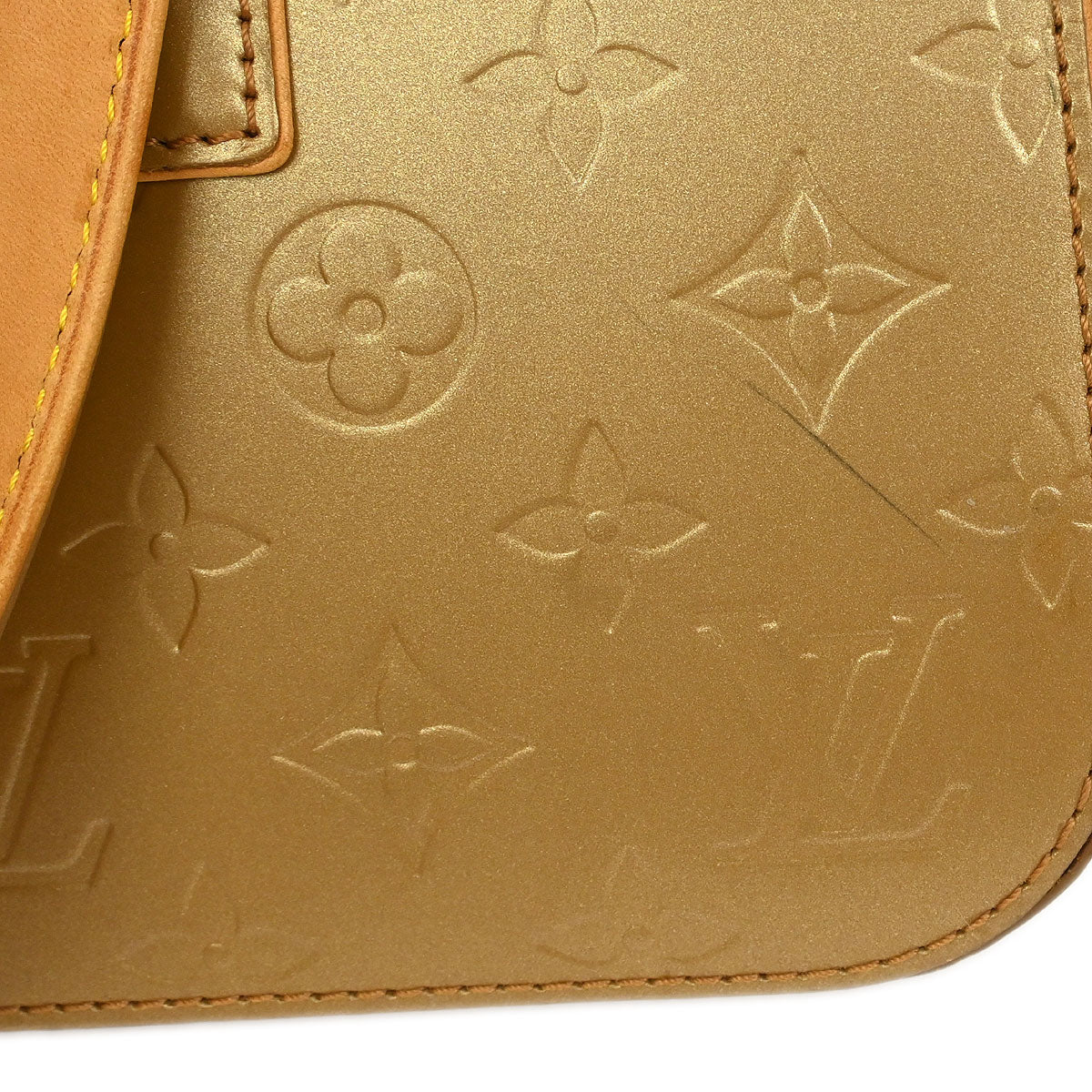 Louis Vuitton 2003 Gold Monogram Mat Shelton MM Handbag M55177 - Image 6