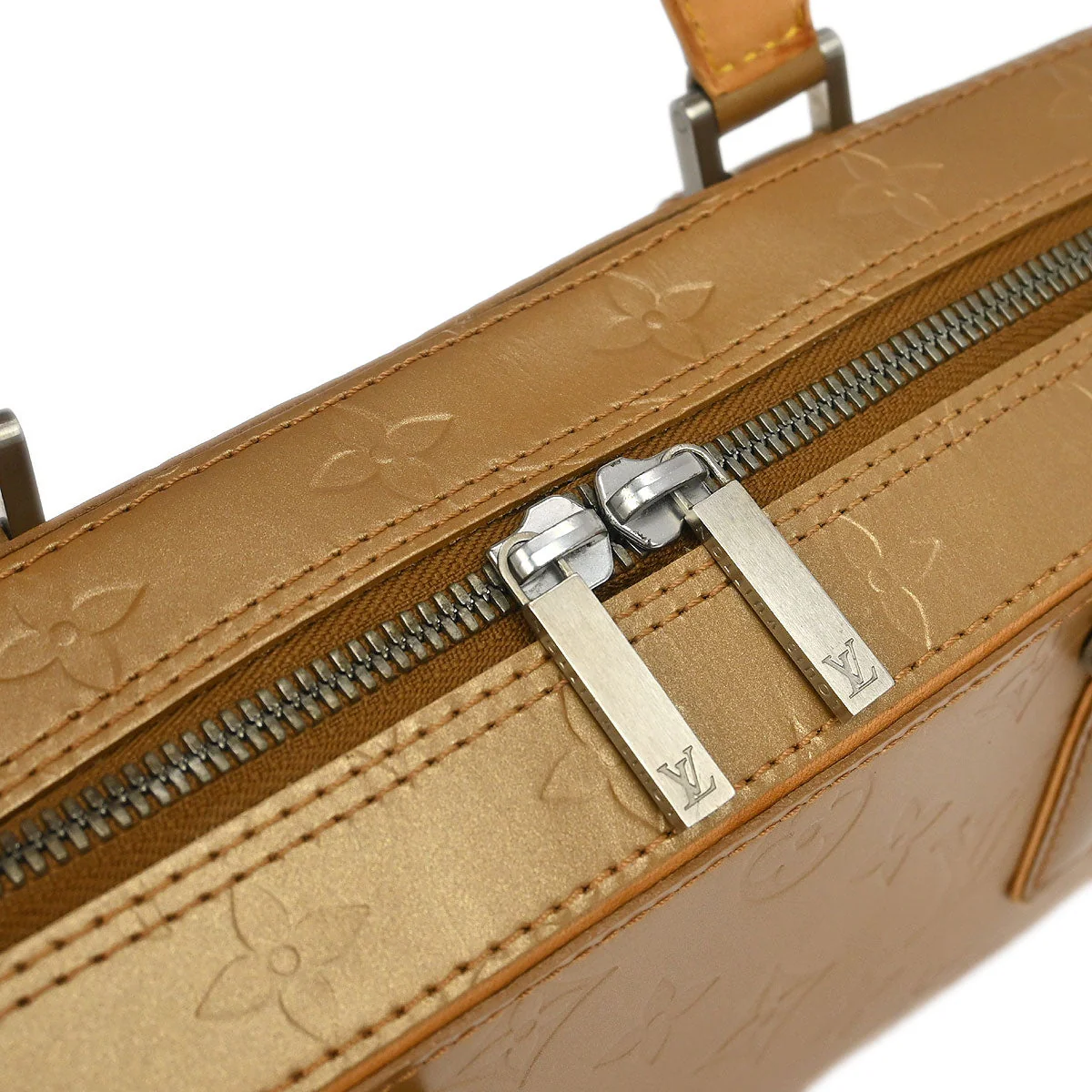 Louis Vuitton 2003 Gold Monogram Mat Shelton MM Handbag M55177 - Image 8