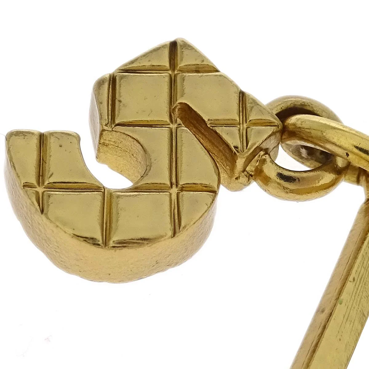 Chanel Dangle Pierced Earrings Gold 02P - Image 3