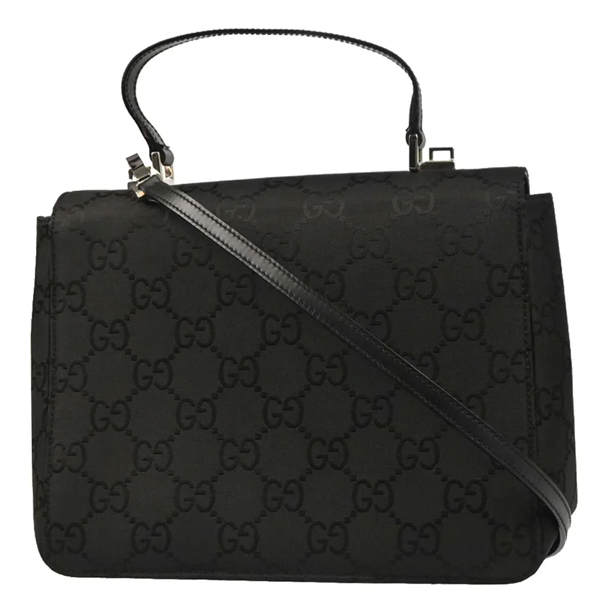 Gucci Black GG 2way Shoulder Handbag - Image 2