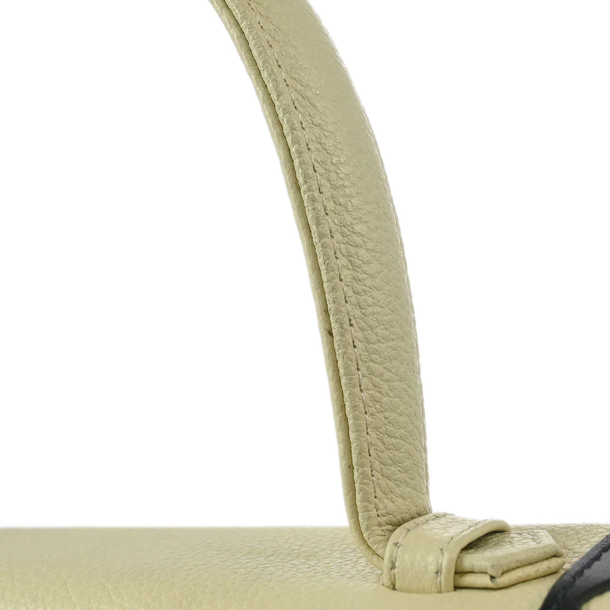 Yves Saint Laurent White Navy Leather 2way Shoulder Handbag - Image 6