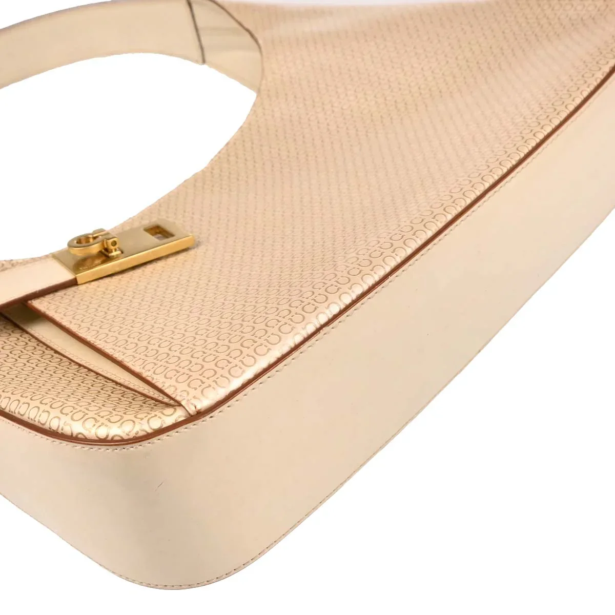 Salvatore Ferragamo Beige Leather Handbag - Image 4