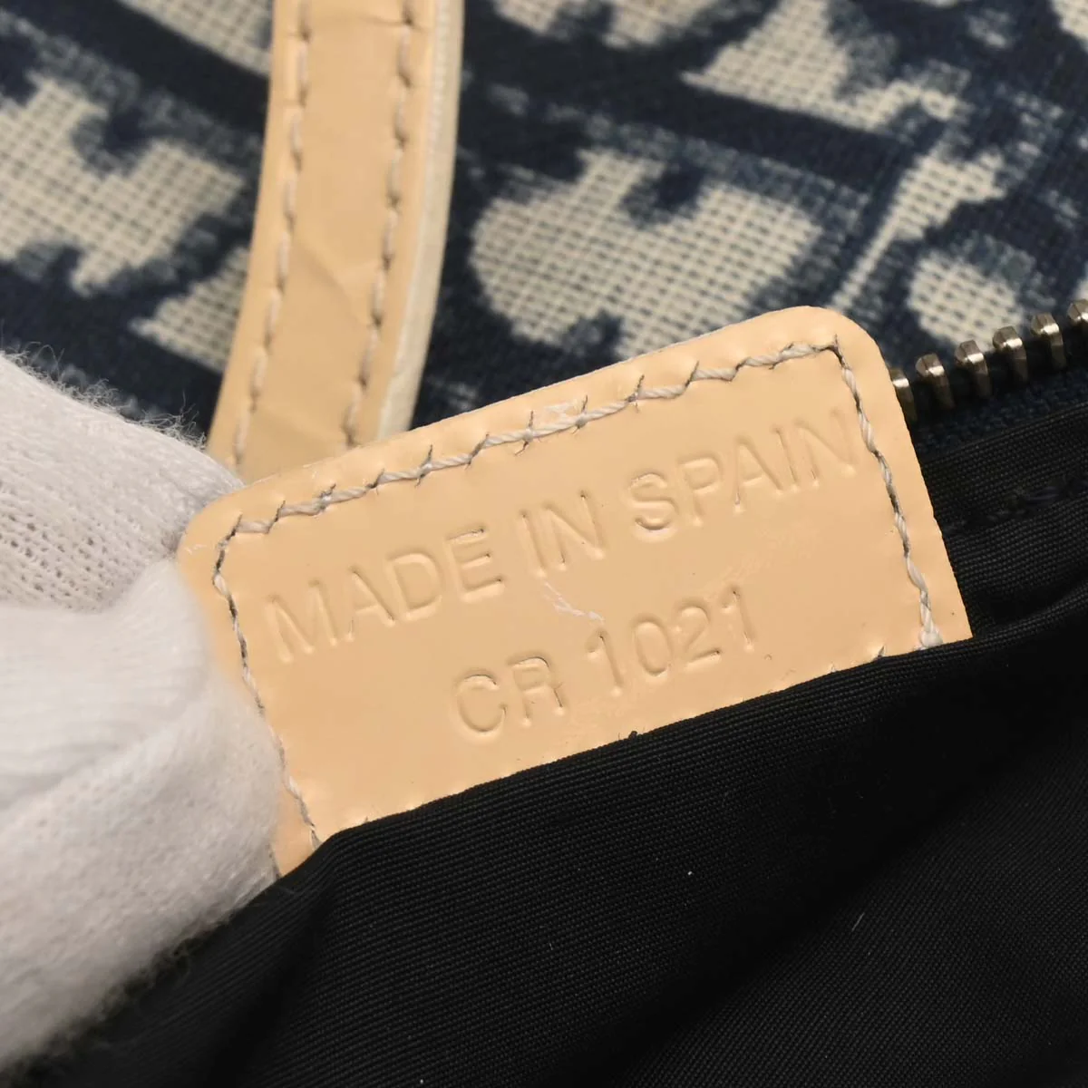 Christian Dior Navy PVC Trotter Saddle Handbag - Image 10