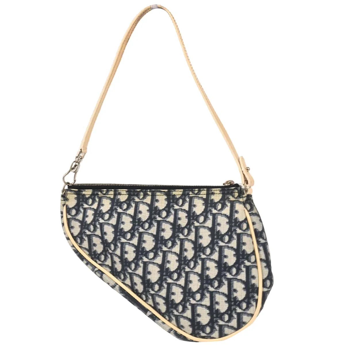 Christian Dior Navy PVC Trotter Saddle Handbag - Image 2