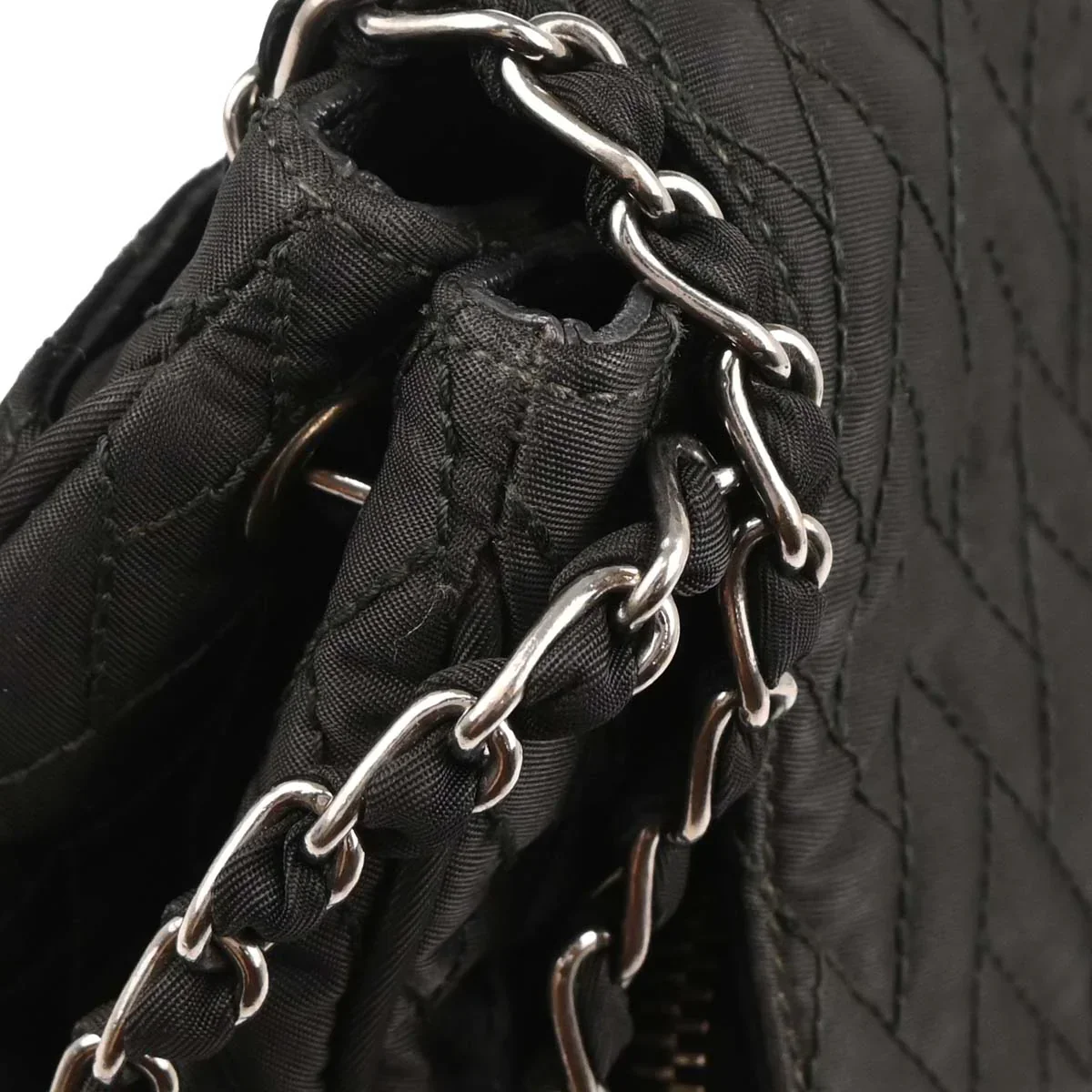 Prada Black Nylon Shoulder Bag - Image 6