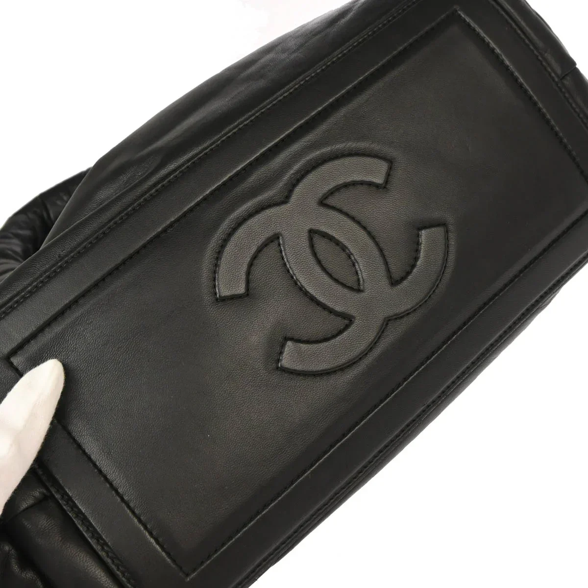 Chanel 2009-2010 Black Calfskin Coco Cocoon Tote Bag - Image 5
