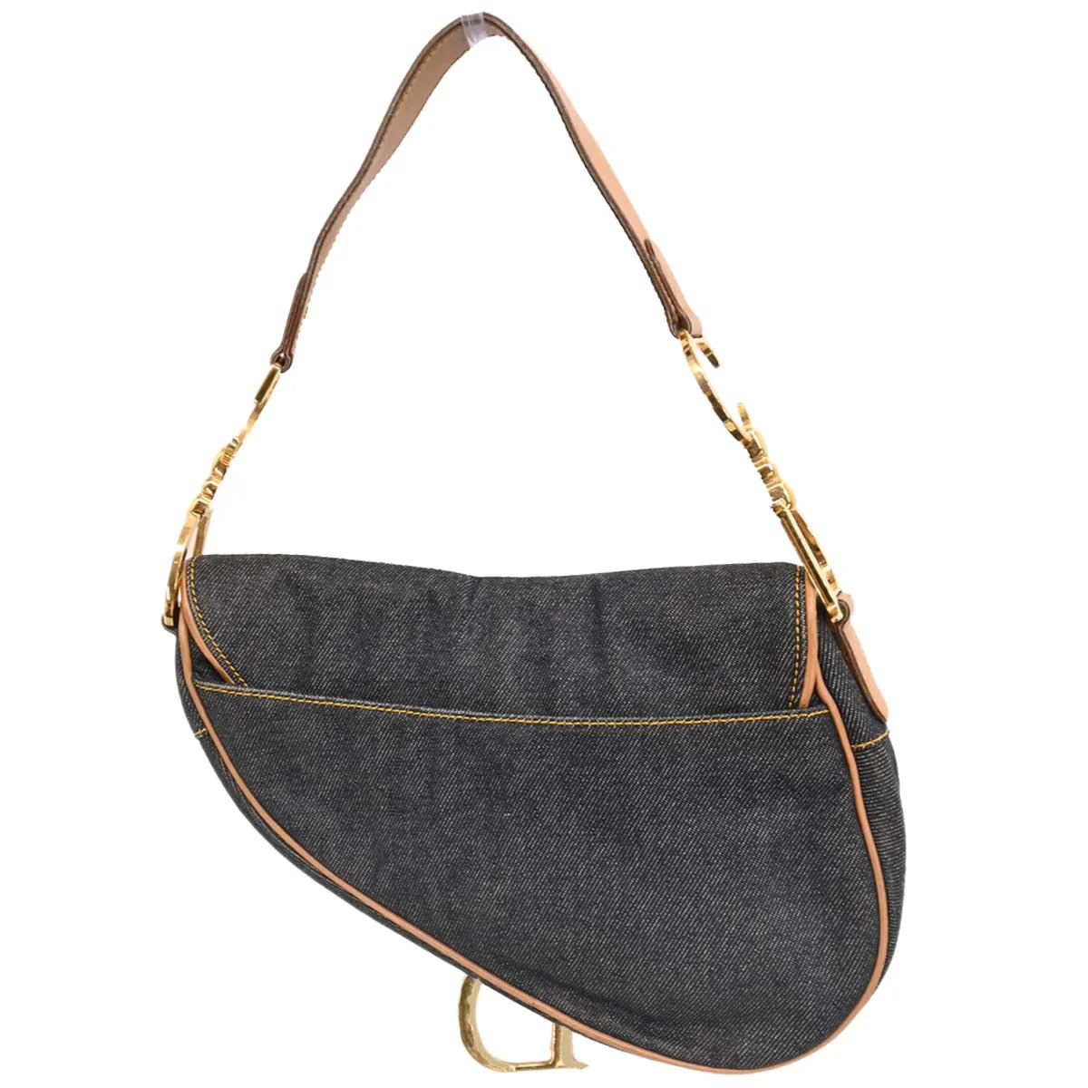 Christian Dior 2001 Navy Denim Saddle Handbag - Image 2