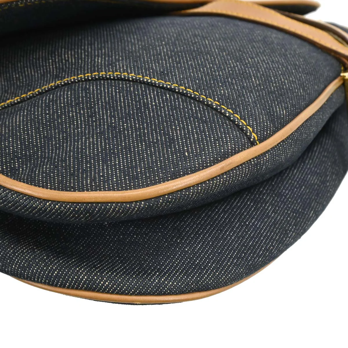 Christian Dior 2001 Navy Denim Saddle Handbag - Image 4