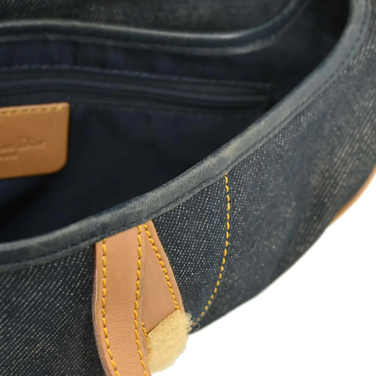 Christian Dior 2001 Navy Denim Saddle Handbag - Image 7