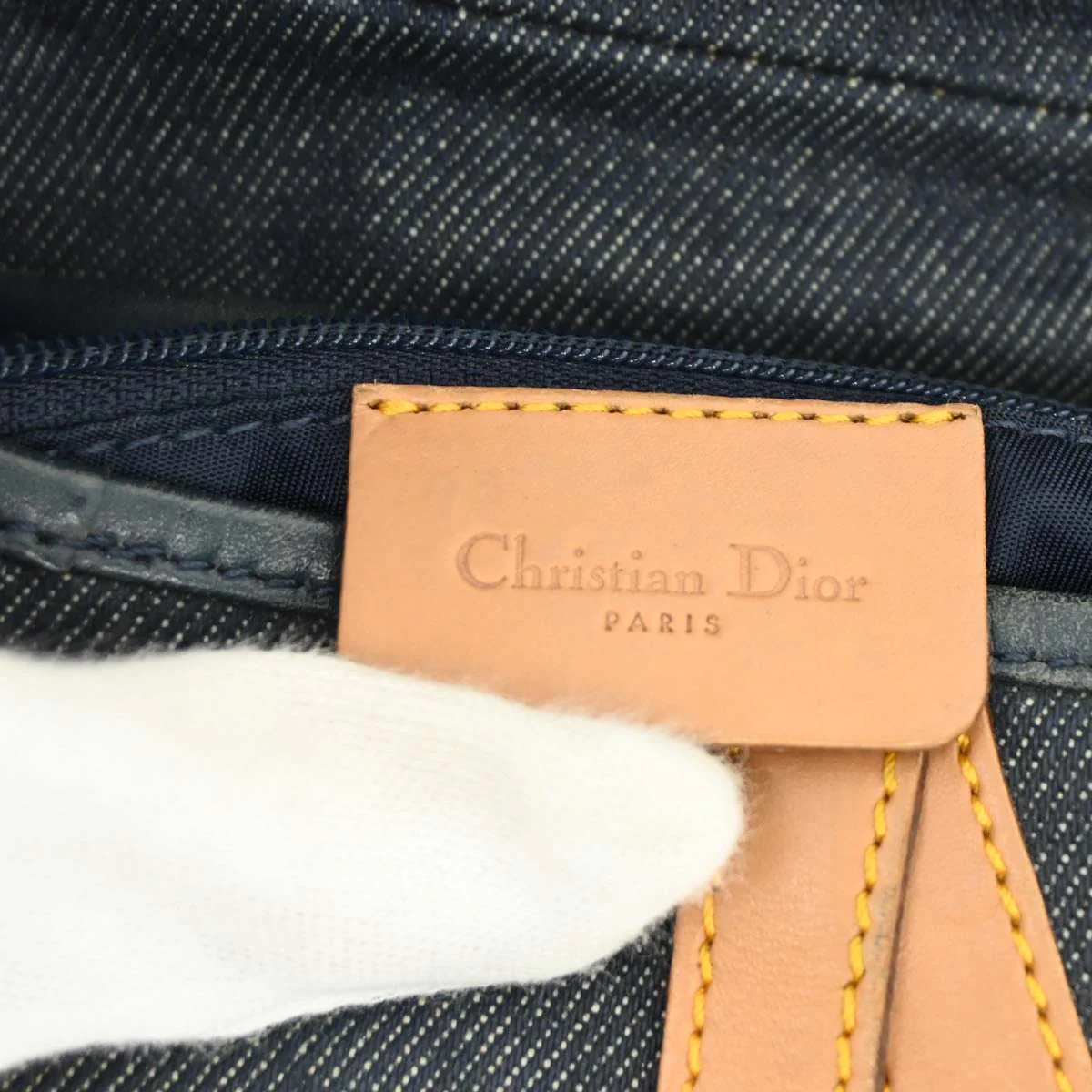 Christian Dior 2001 Navy Denim Saddle Handbag - Image 9