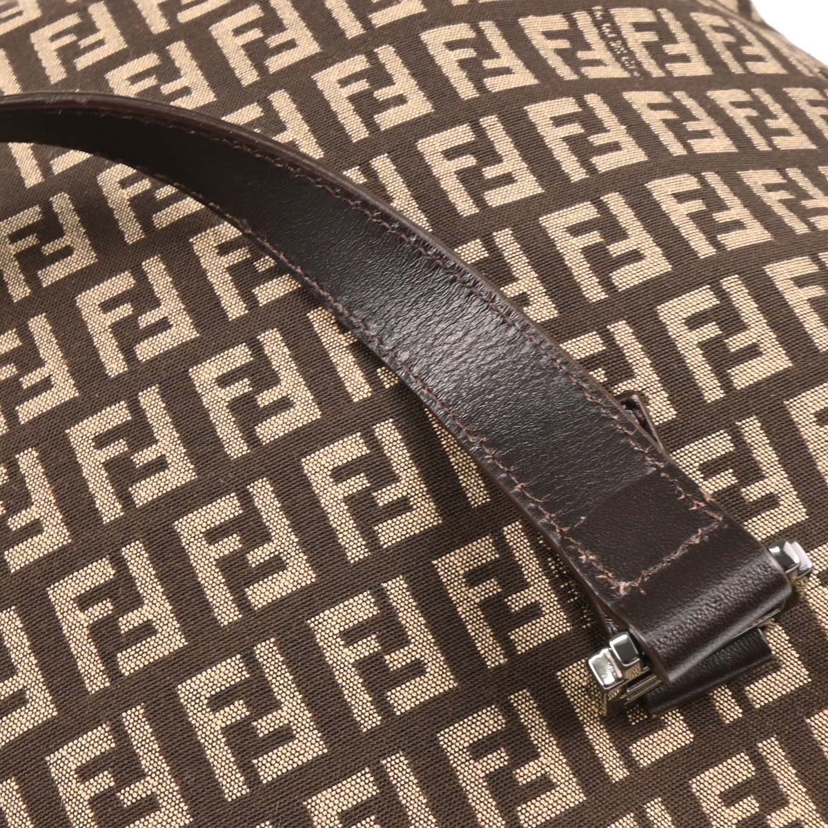 Fendi Brown Canvas Zucchino Tote Handbag - Image 5