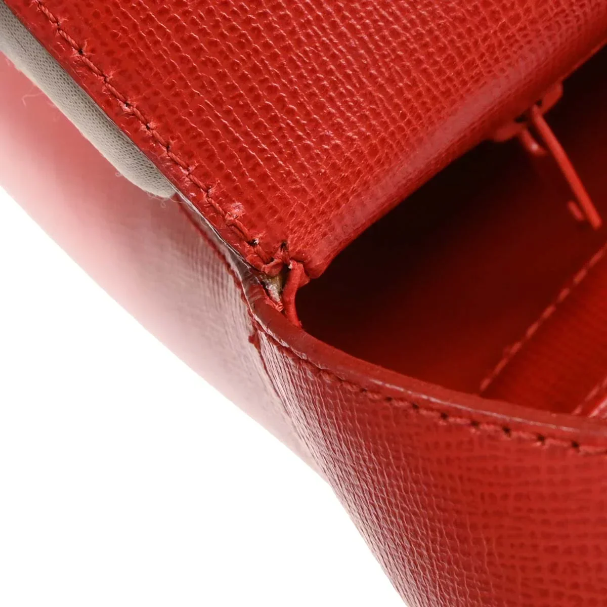 Christian Dior Red Leather Handbag - Image 7