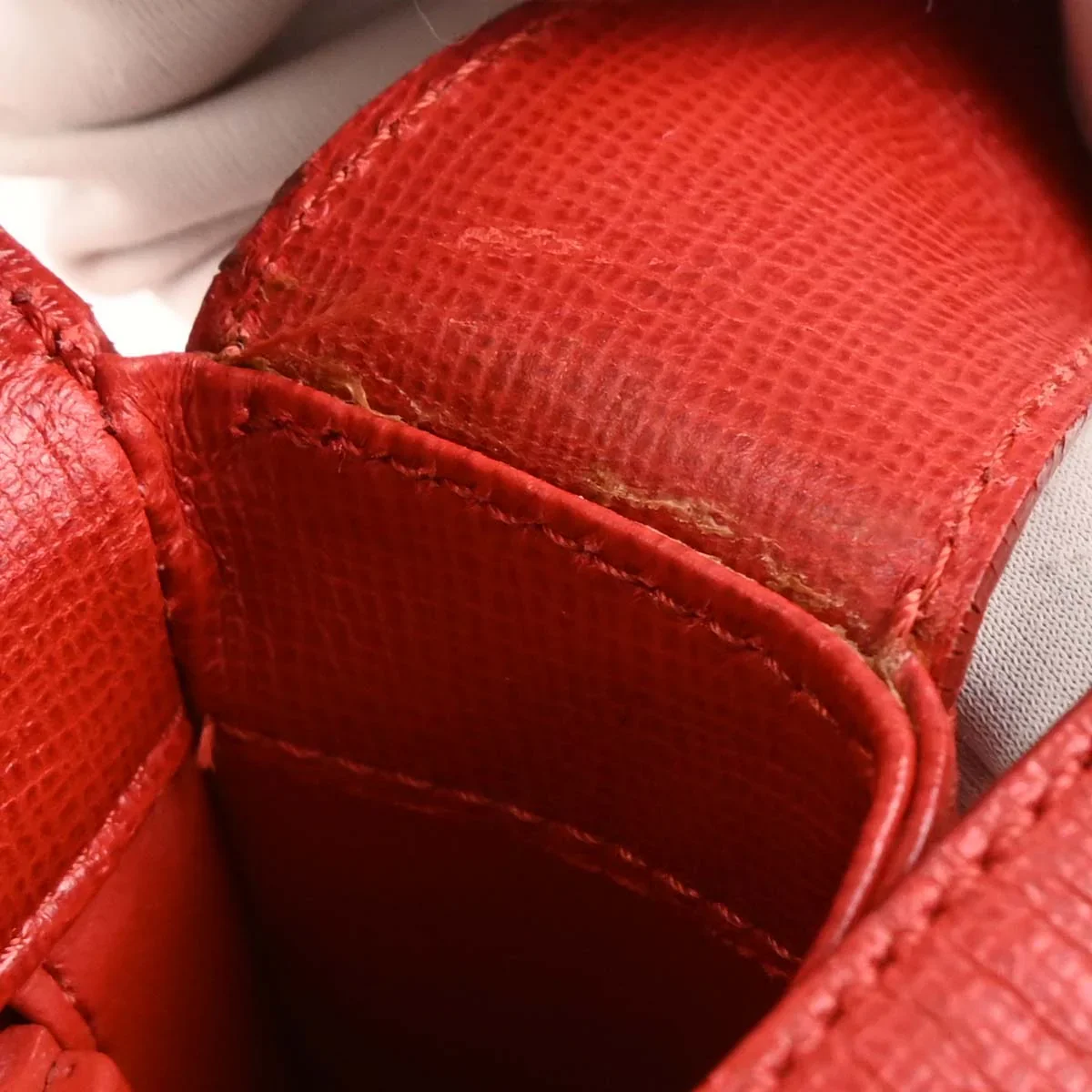 Christian Dior Red Leather Handbag - Image 8