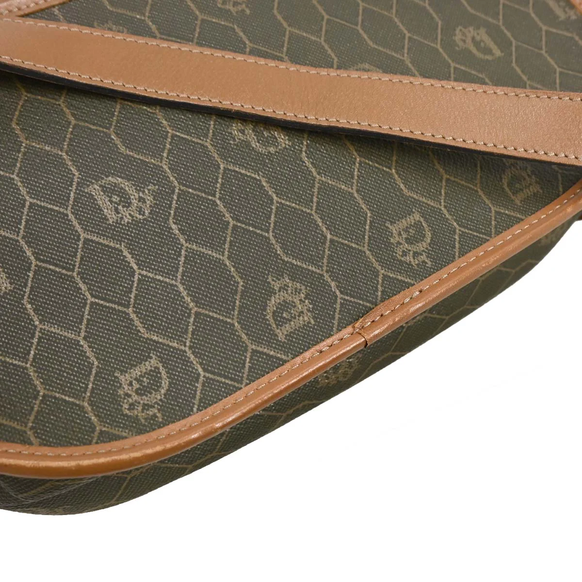 Christian Dior Brown Leather Honeycomb Shoulder Bag - Image 5