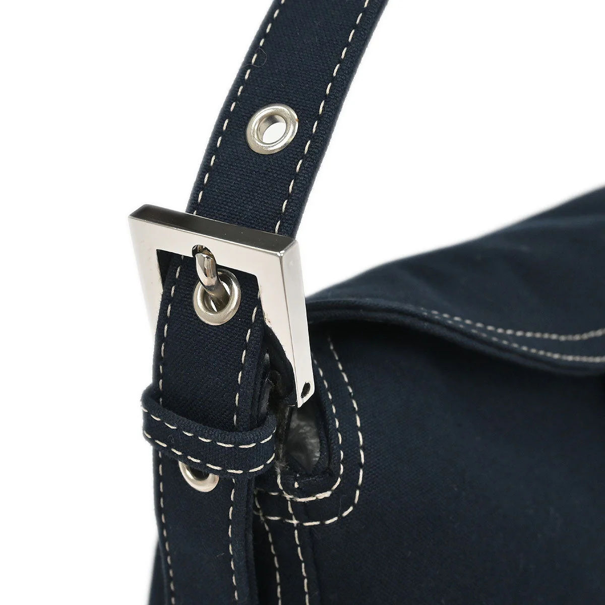 Fendi Navy Canvas Handbag - Image 6