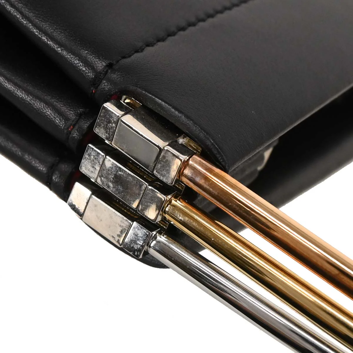 Cartier Black Leather Trinity Handbag - Image 5