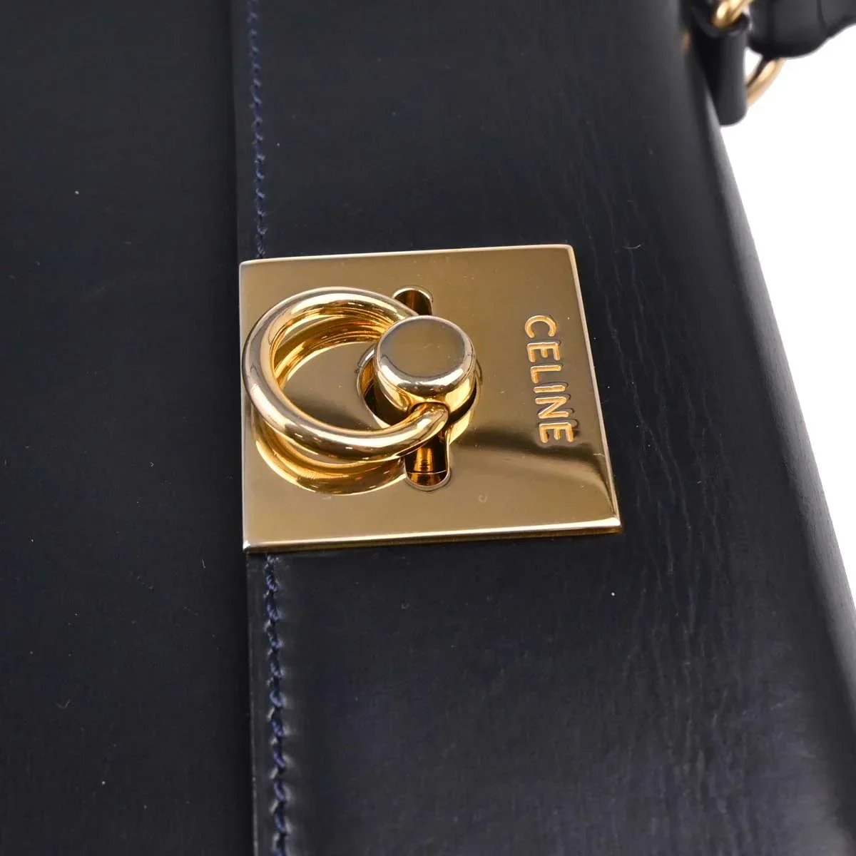 Celine Dark Navy 2way Shoulder Handbag - Image 6