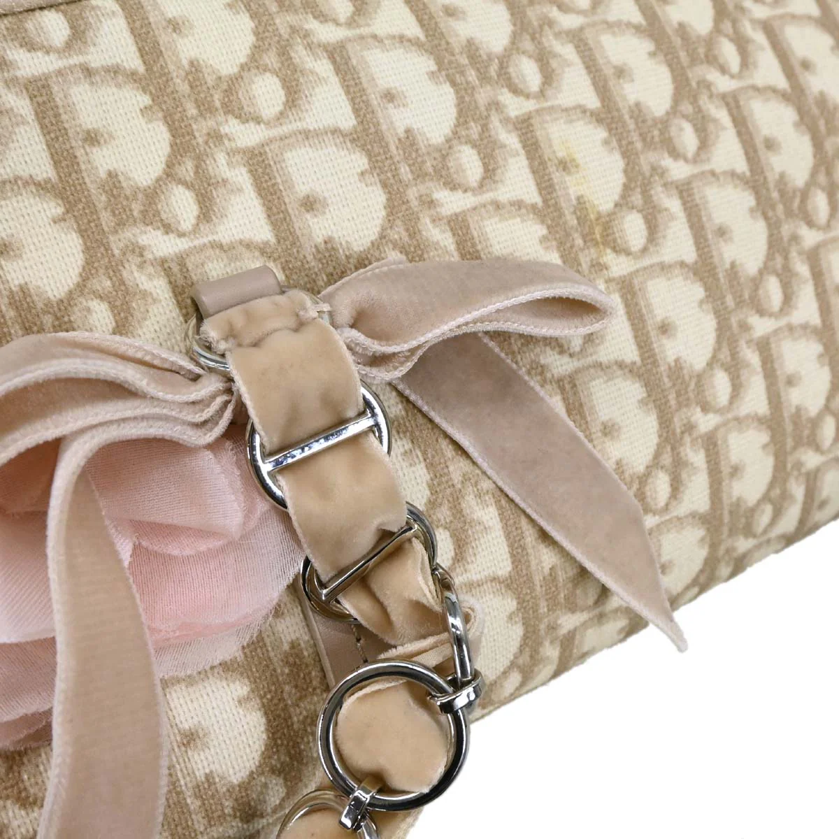 Christian Dior 2005 Beige PVC Romanttic Trotter Handbag - Image 6