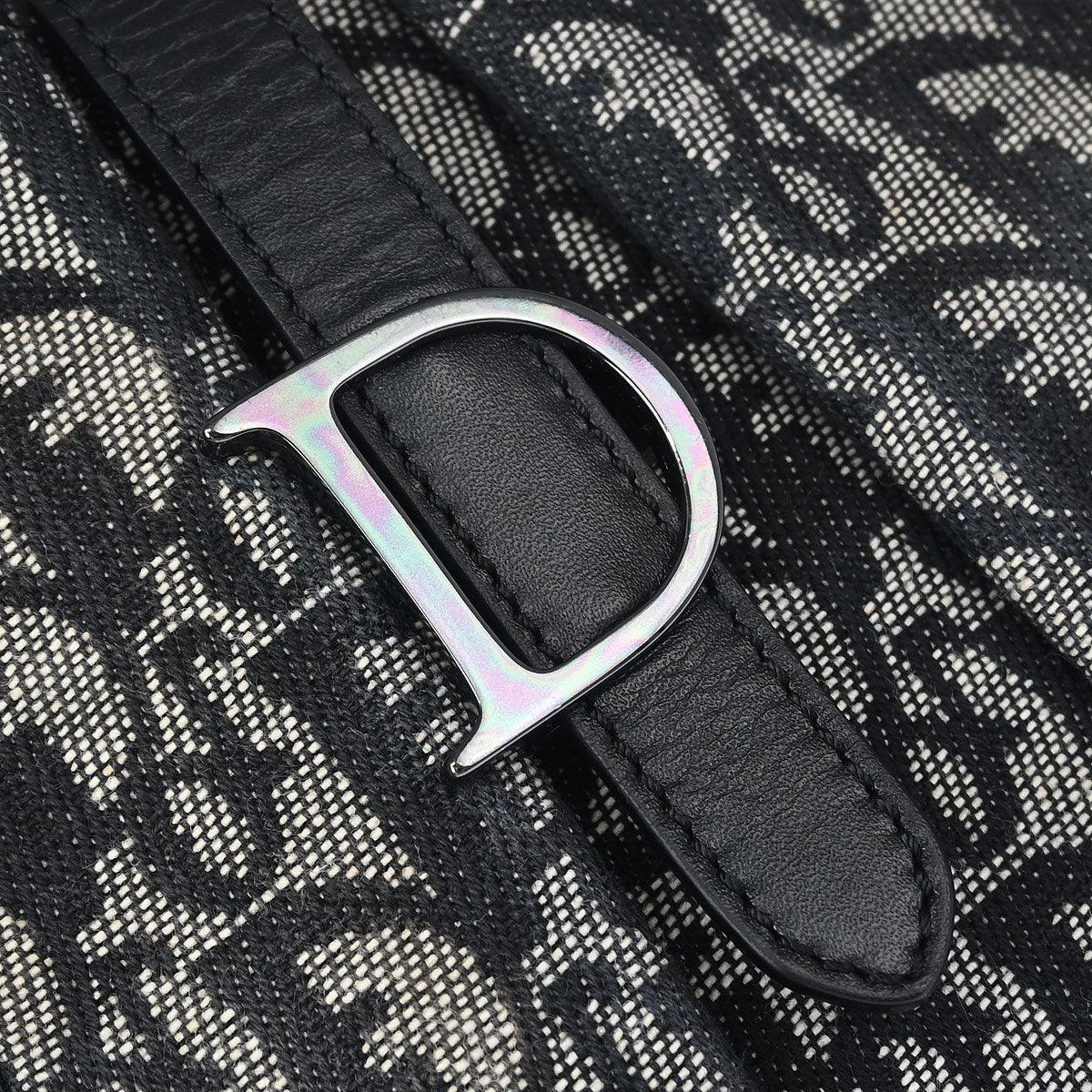 Christian Dior 2002 Black Double Saddle Trotter Handbag - Image 5
