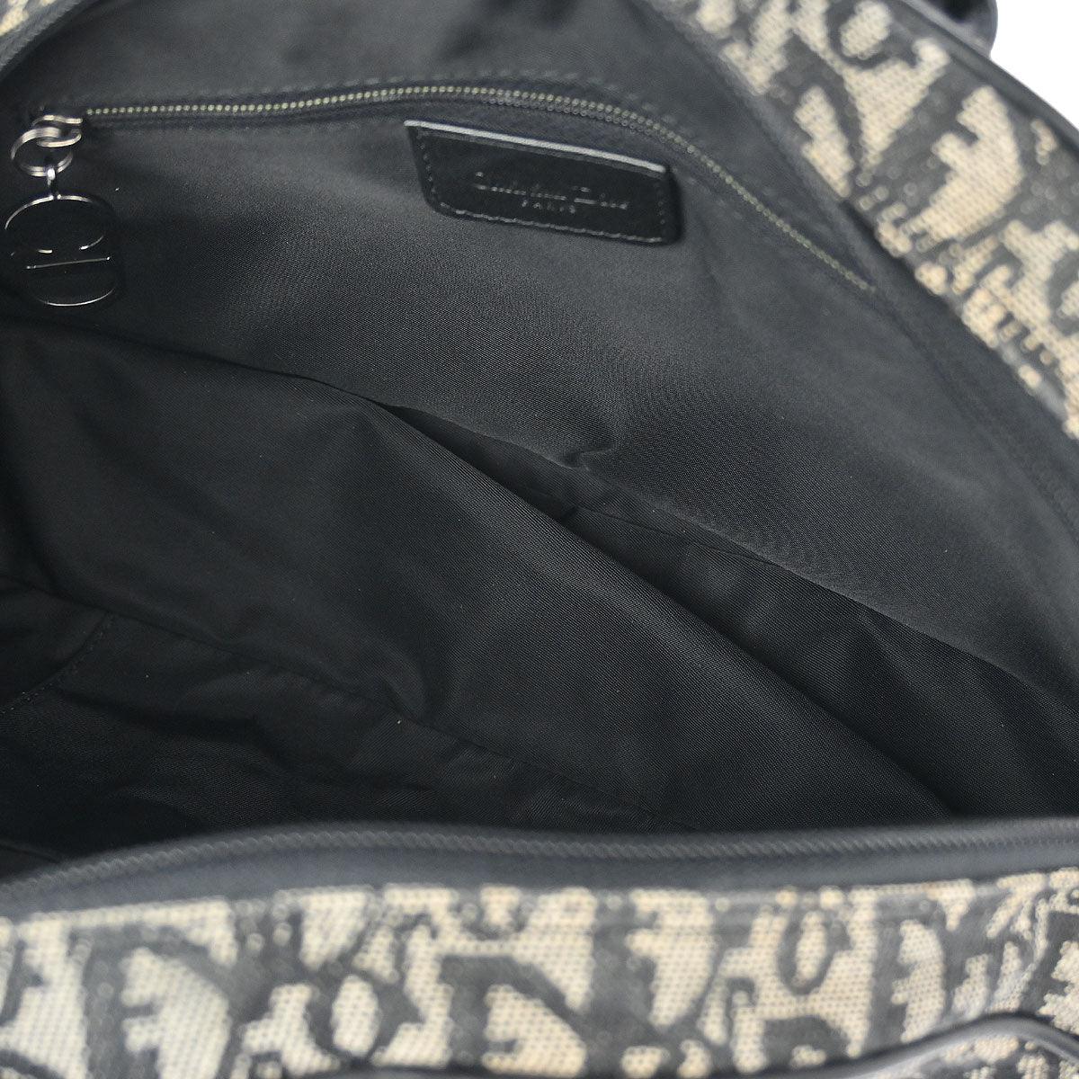 Christian Dior 2002 Black Double Saddle Trotter Handbag - Image 8